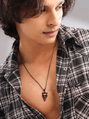 Buy Yellow Chimes Triangle Shaped Pendant Necklace for Men Online
