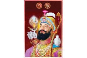 Guru Gobind Singh Ji Painting Canvas for living room big 022L