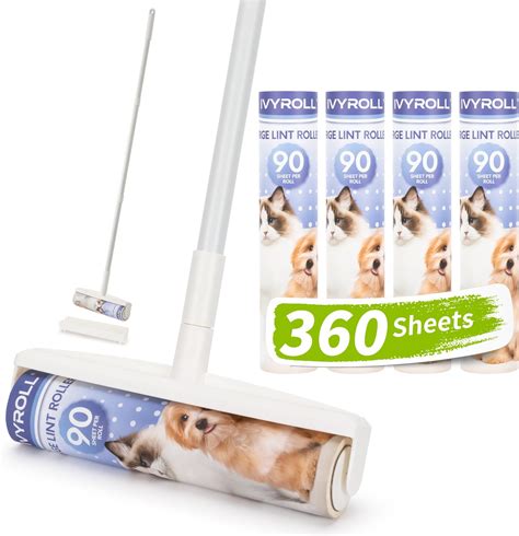 Amazon.com: 10-Inch Large Lint Roller with 360 Extra Sticky Roller ...