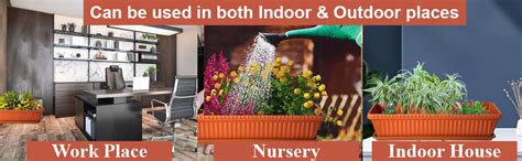 Green Live® 25 inches Rectangular Shape Planter Pots with Bottom Tray ...