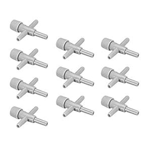 uxcell Aquarium Air Valve Cross Shaped 3 Way Air Pump Control Valves ...
