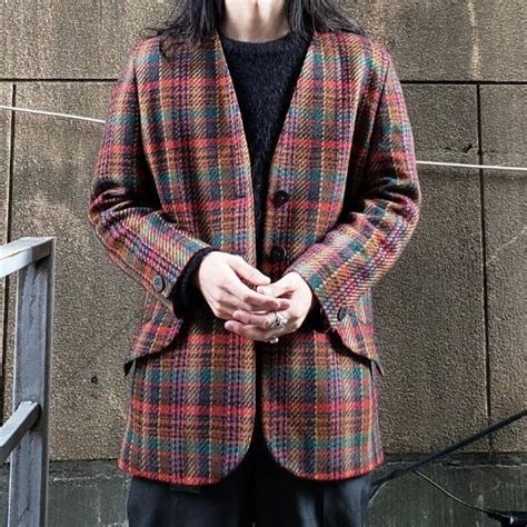 "Aquascutum" No Collar Tailored Jacket アクアスキュータム ノーカラージャケット | LITHIUM × ...