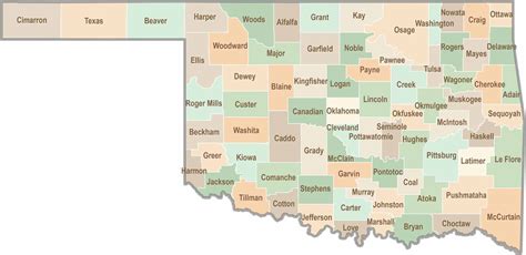 Canadian County Map, Oklahoma - US County Maps