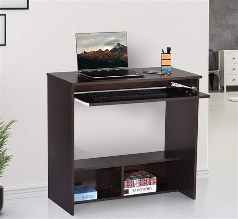 DeckUp WTB02 Engineered Wood Study Table and Office Desk (Dark Wenge ...