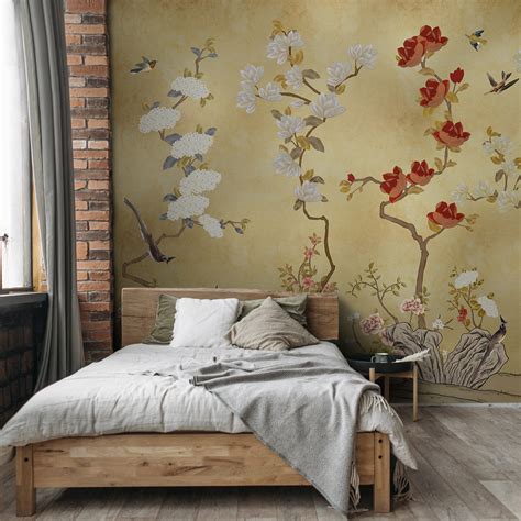 Japanese Garden Wallpaper for Luxury Homes, Gold | Life n Colors