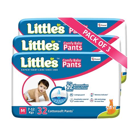 Buy Little's Comfy Baby Pants Diapers with Wetness Indicator and 12 ...