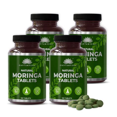 SAPTAMVEDA Organic Moringa Tablets, Drumstick Leaf Tablets 480 Tablets ...