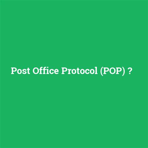 Image result for Post Office Protocol How It Works