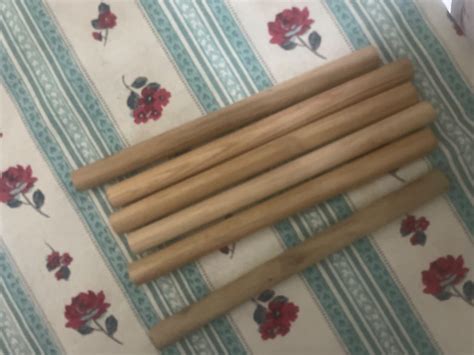 BLOOMAX® 9 inch/14mm -5 Pcs Polished Hardwood Round Wooden Dowels Stick ...