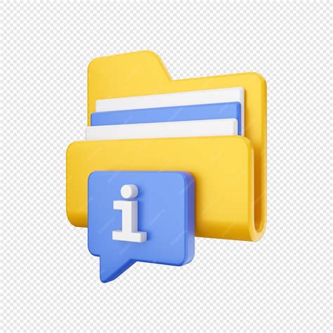 3d folder file information data illustration | Premium PSD