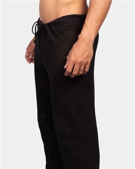 Knitted Crochet Pants for Men | Black – Erobold
