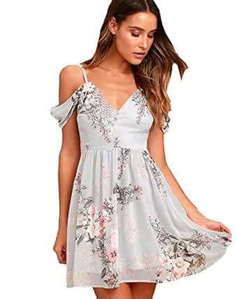 Buy ADDYVERO Light Blue Floral Print Off Shoulder Dress at Amazon.in