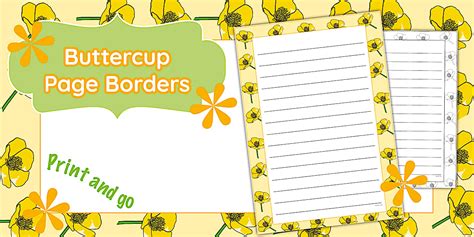 Buttercup Page Borders