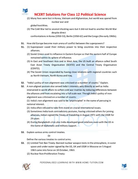 MCQ of Political Science Class 12 Cold War Era 的图像结果