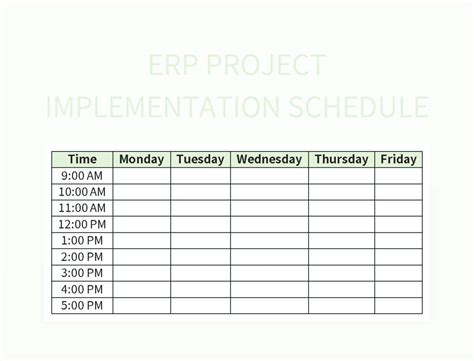 Image result for Project Implementation Schedule Template Example