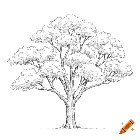 Image result for How to Draw a Simple Large Tree