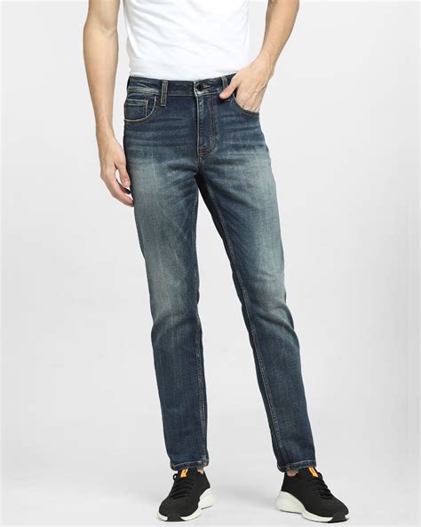 Dark Blue Low Rise Glenn Slim Fit Jeans