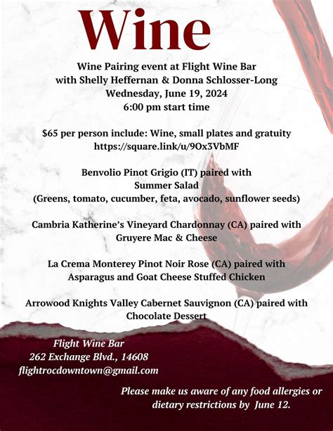 Wine Pairing event at Flight Wine Bar with Shelly Heffernan & Donna ...