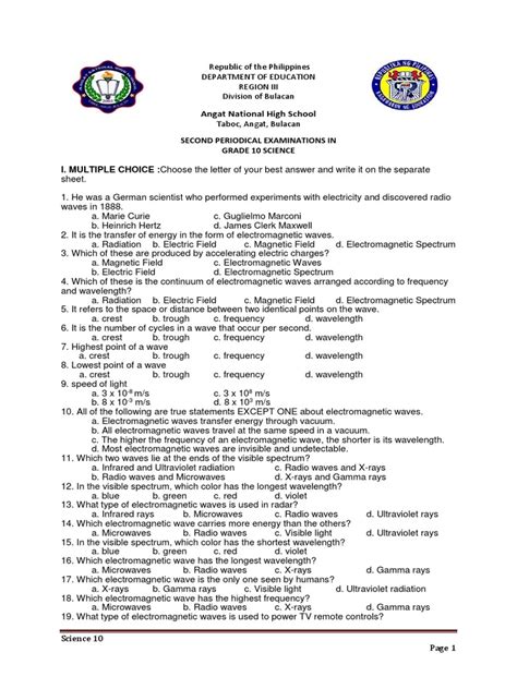 Image result for Class 10 Science Periodic Test 2