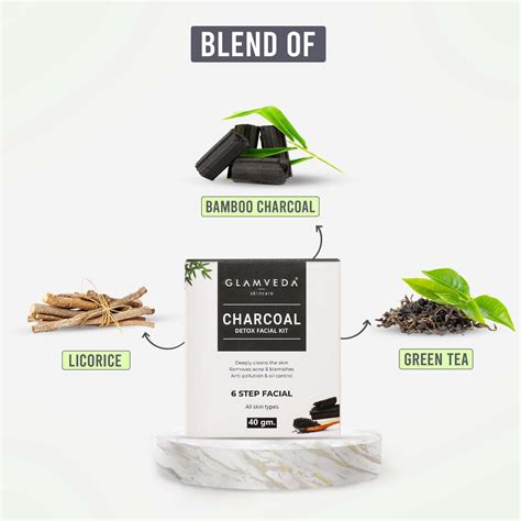 Glamveda Charcoal Detox & Anti Pollution Facial Kit 40gm – Glamveda ...