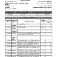 Tata Sky — excess charge of rs.8, 242 to my tata sky account
