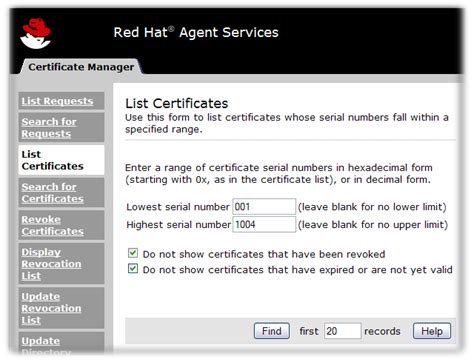 Chapter 6. Revoking certificates and issuing CRLs | Administration ...