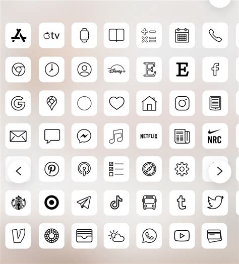 250 basic set ios 14 app icons black white grey dark light mode widget ...