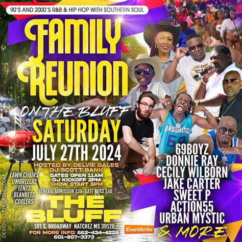 R&B Blues Family Reunion on The Bluff , Natchez Bluff, 27 July 2024 ...