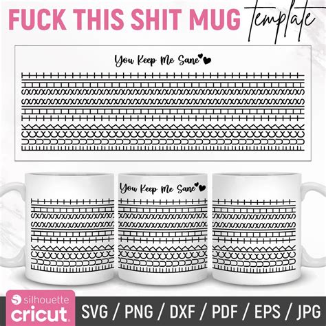 Fuck This Shit Funny Mug 11oz Wrap Svg Png, Hidden Funny Message Mug ...