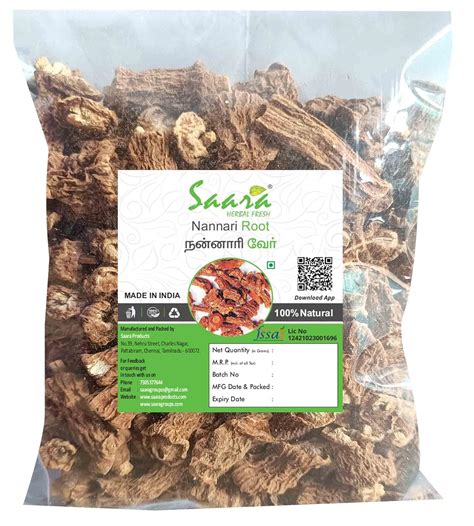 Buy Saara HERBAL FRESH Nannari Roots 150g | Sugandhi Veru | Anantmool ...