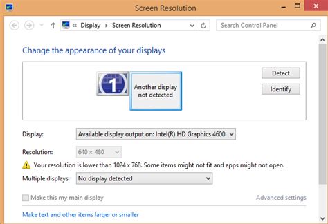 Image result for Multiple Display Not Detected Windows 1.0