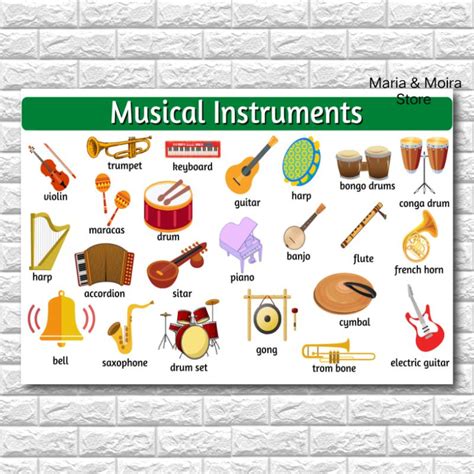 Image result for Musical Instruments Chart for Kids