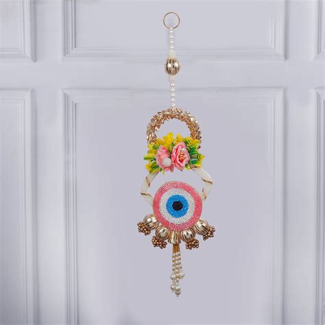 Handcrafted Pink Evil Eye Hanging