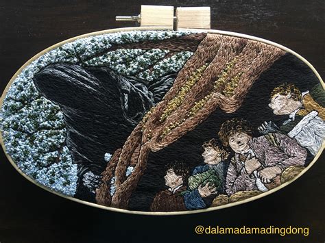 Lord of the rings embroidery. : r/Embroidery