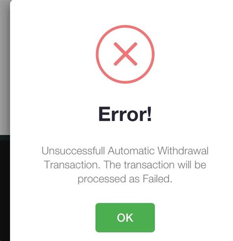 Image result for Withdrawal Method Fail
