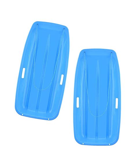 Superio Toboggan Snow Sleds 35" Long (2 Pack) Toboggan Sled with 2 ...
