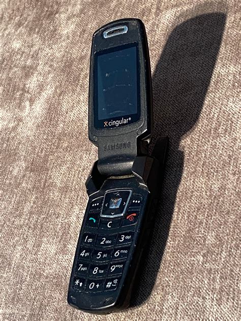 SALE 1990s 90s Vintage Flip Phone Samsung Cingular Black Mobile Cell ...