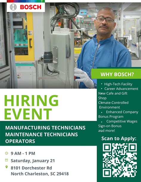 Robert Bosch’s Charleston plant hosts hiring event