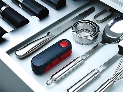 Joseph Joseph | Rota Dark Grey & Red Knife Sharpener | Single Unit ...