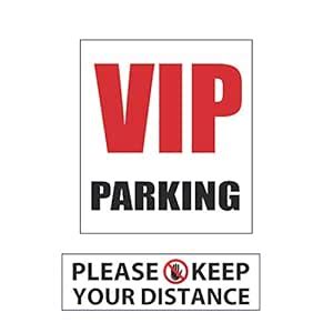 Anne Print Solutions® VIP Parking & Please Keep Your Distance Stickers ...