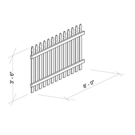 Severe Weather 3.5-ft x 8-ft Pressure Treated Pine Gothic Spaced Picket ...