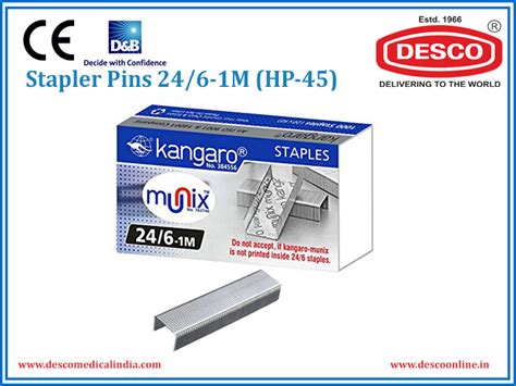 Stapler Pins 24/6-1M (HP-45) Manufacturer Supplier in Delhi India | Desco