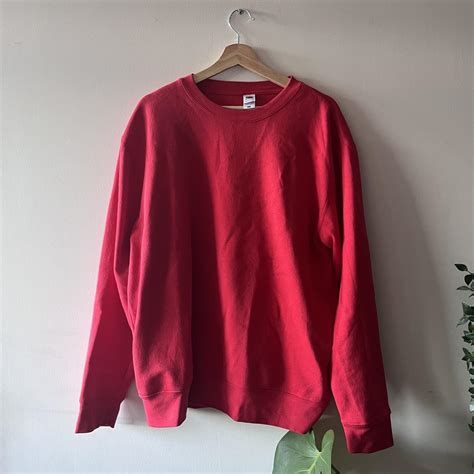 Fruit of the loom plain red jumper Large - Never... - Depop