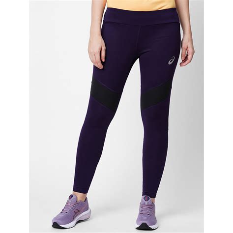 Buy ASICS Mesh Panel Purple Womens Tights Online