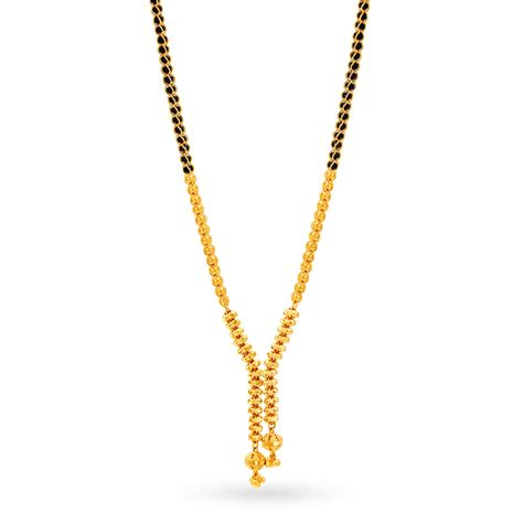 Distinctive Yellow Gold Beaded Mangalsutra