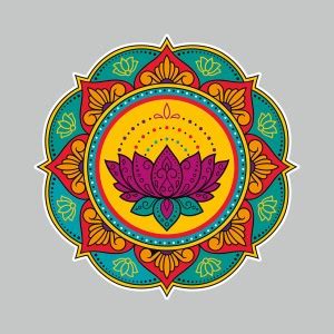 Unique Graphics 44.45 cm Rangoli PVC Vinyl Sticker for Floor, Wall ...