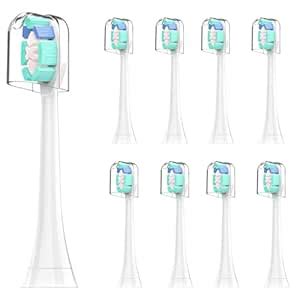 CoolShef 9Pcs Electric Toothbrush Head, High-Density Brush Heads for ...