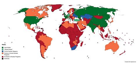 Countries About Nukes : r/MapPorn