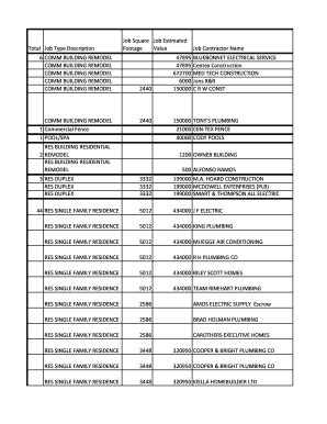 Construction Job Estimate Template - Blank Fillable Template | Fill Out ...