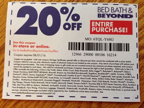 20 bed bath and beyond coupon printable